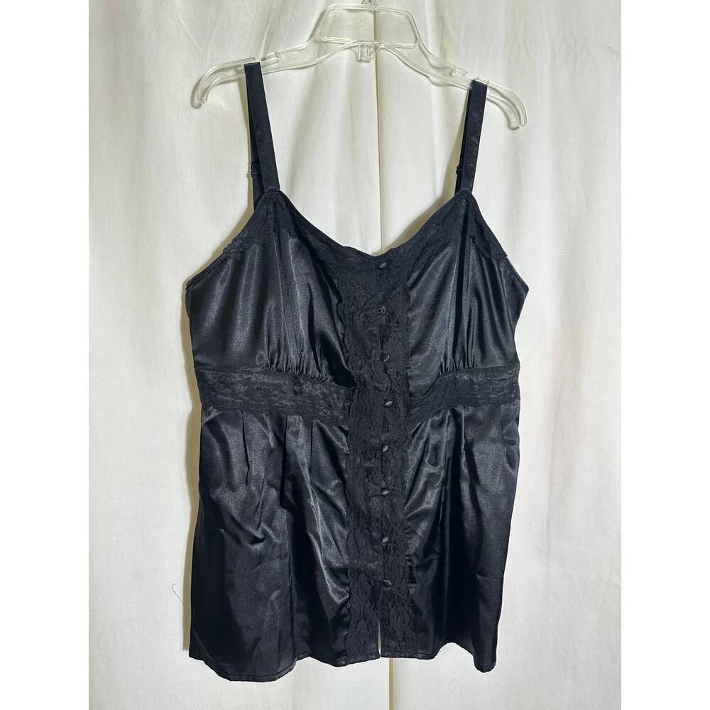P2P 21” | Y2K Black Satin Babydoll Cami | Parisian Belle Collection 14/16